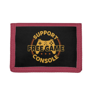 Funny Gamer Console Protest Gaming Tri-fold Wallet