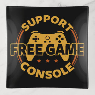 Funny Gamer Console Protest Gaming Trinket Tray