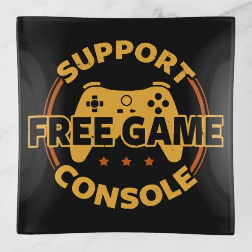 Funny Gamer Console Protest Gaming Trinket Tray