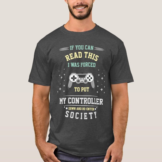 Funny Gamer Controller Down Shirt (Front)