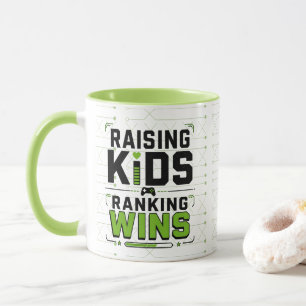 Funny Gamer Dad Mug Raising Kids