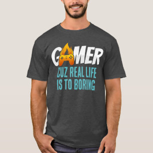 Funny Gamer Definition Controller Flames Gaming En T-Shirt