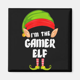 Funny Gamer Elf Matching Family Group Pj Christmas Magnet