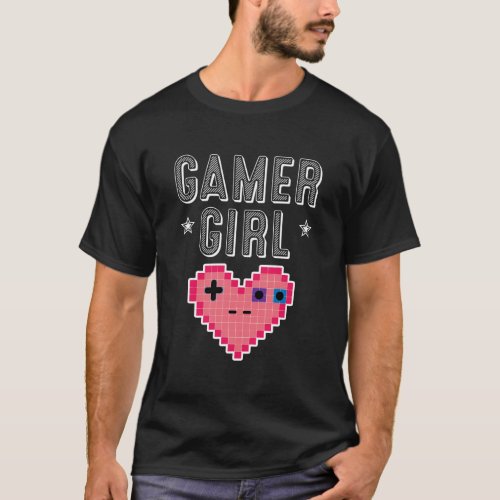 Funny Gamer Girl Gift Cute Video Games Player Wome T_Shirt