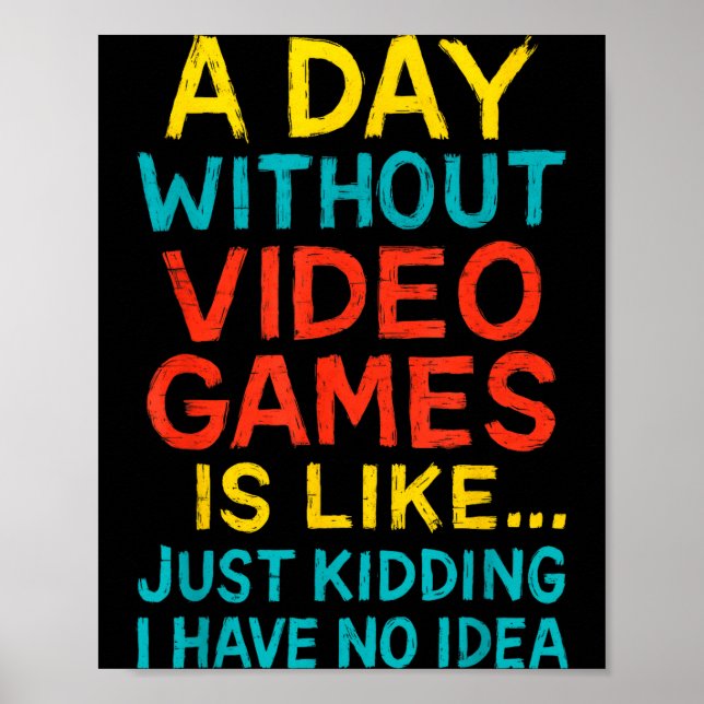 Funny Gamer Graphic Tee Men Boys Teens Video Gamin Poster (Front)