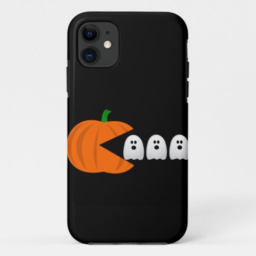 funny gamer halloween pumpkin ghosts retro iPhone 11 case