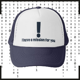 Funny gamer hat, Exclamation point mission Trucker Hat