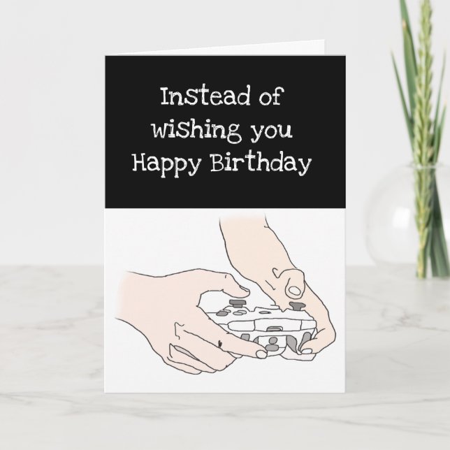 Funny Gamer Level Up Birthday Geek Humor Card (Front)