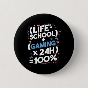 Funny Gamer Math For Teens – Gaming Life Formula 1 Button