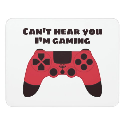 Funny Gamer Meme - Videogames Nerd Typographic Door Sign