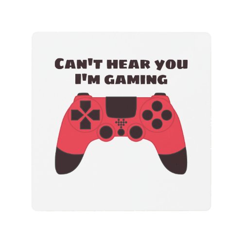 Funny Gamer Meme - Videogames Nerd Typographic Metal Print