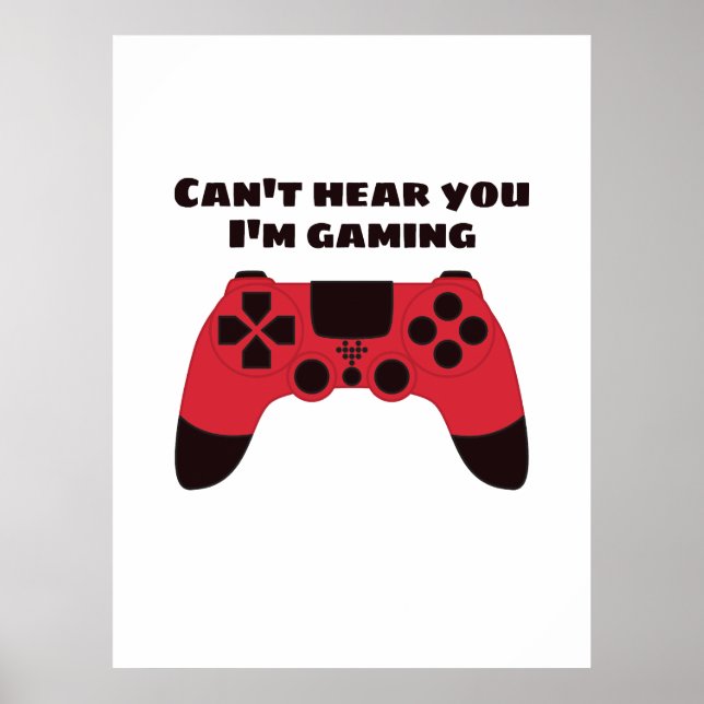 Funny Gamer Meme - Videogames Nerd Typographic Poster (Front)