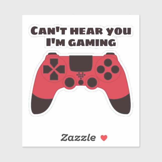 Funny Gamer Meme - Videogames Nerd Typographic Sticker (Sheet)