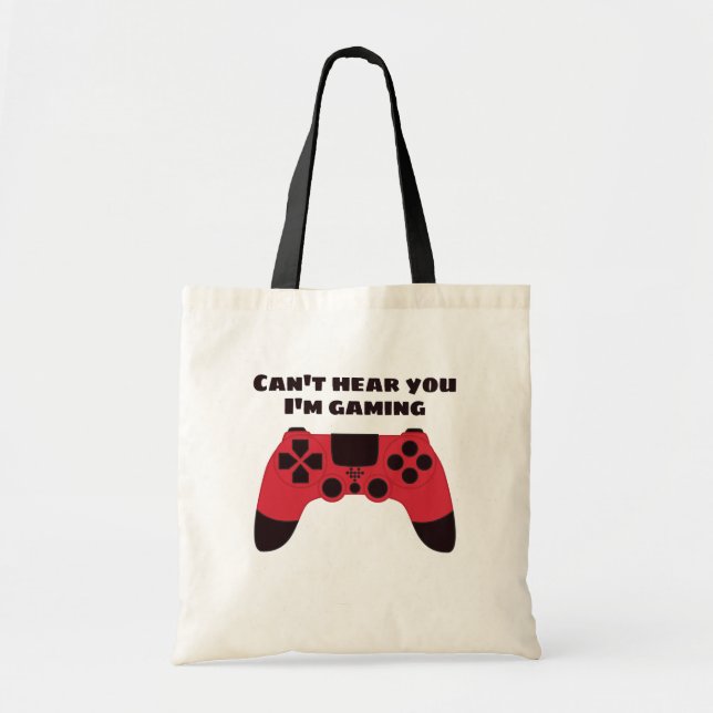 Funny Gamer Meme - Videogames Nerd Typographic Tote Bag (Front)