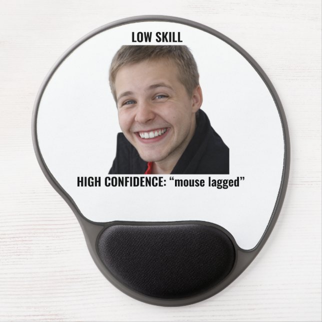 Funny Gamer Mouse Lagged Meme Wrist Rest Mouse Pad (Front)