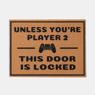 Funny Gamer Nerdy Humor Minimalist Introvert Doormat
