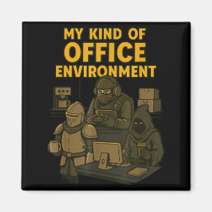 Funny Gamer Office Work Sarcasm Gamer Nerd Office Magnet