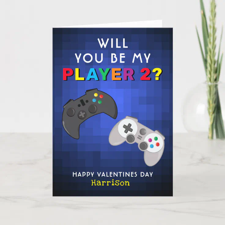 Funny Gamer Personalized Valentines Day Holiday Card | Zazzle