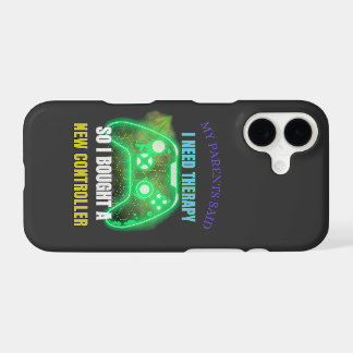 Funny Gamer Quote Controller Graphic iPhone 17 Case