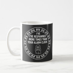 Funny Gamer Respawn Quote Gaming Humor Design Coffee Mug
