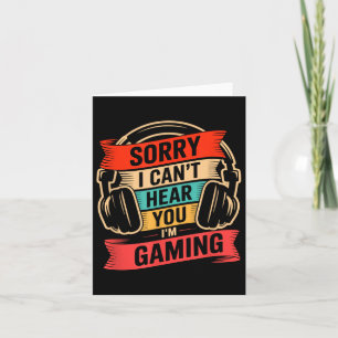 Funny Gamer Shirt For Teens Boys Men Video Gaming  Card