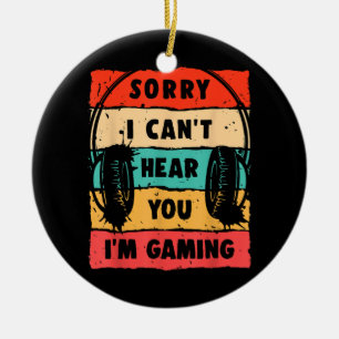 Funny Gamer Shirt for Teens Boys Men Video Gaming Ceramic Ornament