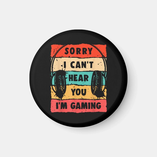 Funny Gamer Shirt for Teens Boys Men Video Gaming Magnet (Front)