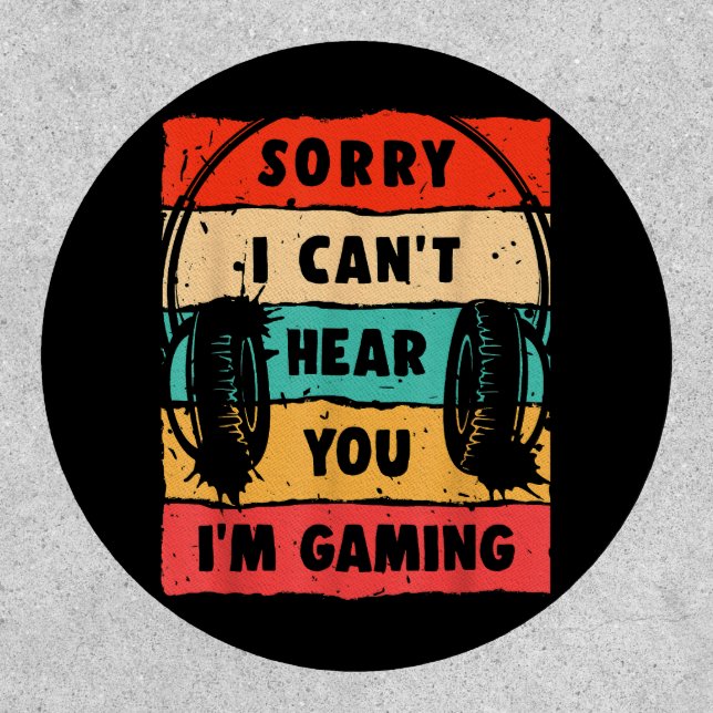 Funny Gamer Shirt for Teens Boys Men Video Gaming Patch (Front)