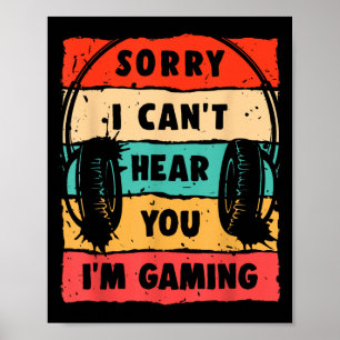 Funny Gamer Shirt For Teens Boys Men Video Gaming Poster
