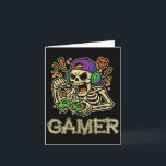 Funny Gamer Skeleton Gamer Teen Boys Video Gaming  Card<br><div class="desc">Funny Gamer Skeleton Gamer Teen Boys Video Gaming _1</div>
