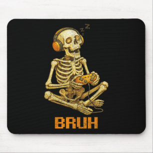 Funny Gamer Skeleton Gamer Teen Boys Video Gaming Mouse Pad