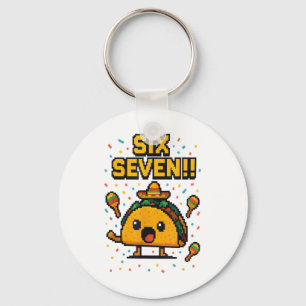 Funny Gamer Taco Six Seven Cinco De Mayo 67 Mexica Keychain