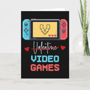 Funny Gamer Valentine's Day V Is For Valentine Vid Card