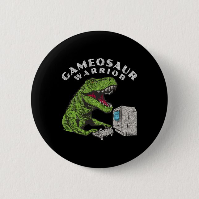 Funny Gamer Video Game Player  Button (Front)