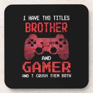 Funny Gamer Vintage Video Games For Boys Brother Beverage Coaster