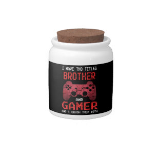 Funny Gamer Vintage Video Games For Boys Brother Candy Jar