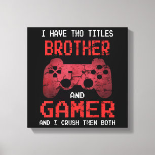 Funny Gamer Vintage Video Games For Boys Brother Canvas Print