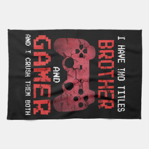 Funny Gamer Vintage Video Games For Boys Brother Kitchen Towel
