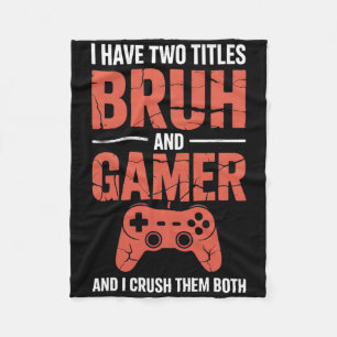 Funny Gamer Vintage Video Games For Boys Brother S Fleece Blanket