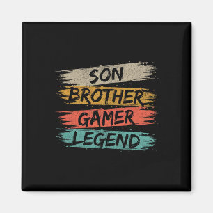 Funny Gamer Vintage Video Games For Boys Brother S Magnet