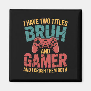 Funny Gamer Vintage Video Games For Boys Brother S Magnet