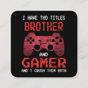 Funny Gamer Vintage Video Games For Boys Brother Square Business Card