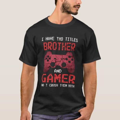 Funny Gamer Vintage Video Games Gift For Boys Brot T_Shirt