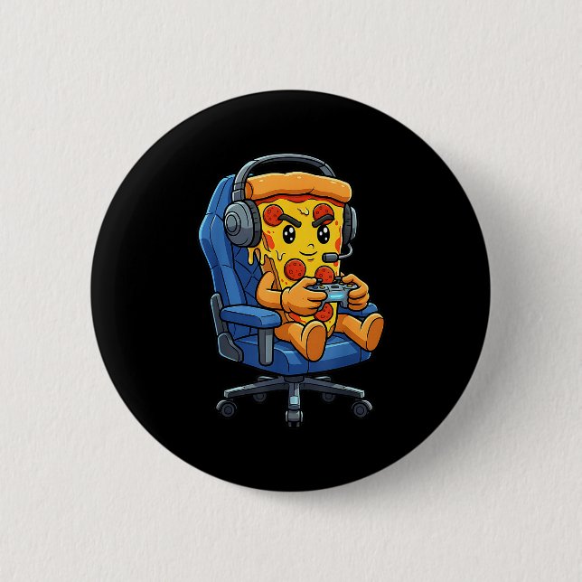 Funny Gamer Zza Gaming Video Game Enthusiast Boys  Button (Front)