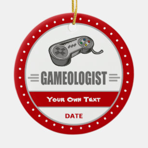 Funny Gamer's Ceramic Ornament