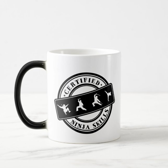 Funny Gamers Mug Certified Ninja Skills (Left)