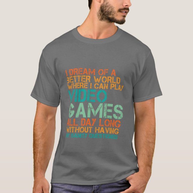 Funny Gamers T-shirt Gift for Nerds and Geek (Front)