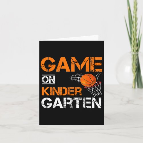 Funny Games On Kindergarten Basketball First Day O Card