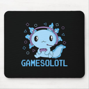 Funny Gamesolotl Anime Kawaii Gaming Axolotl Video Mouse Pad