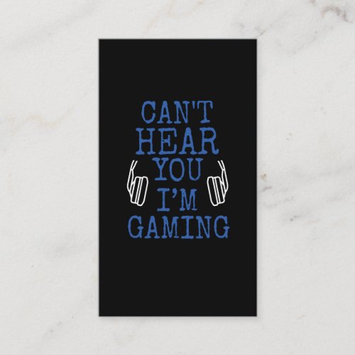 Funny Gaming addicted Gamers Kid Headset Fun Business Card